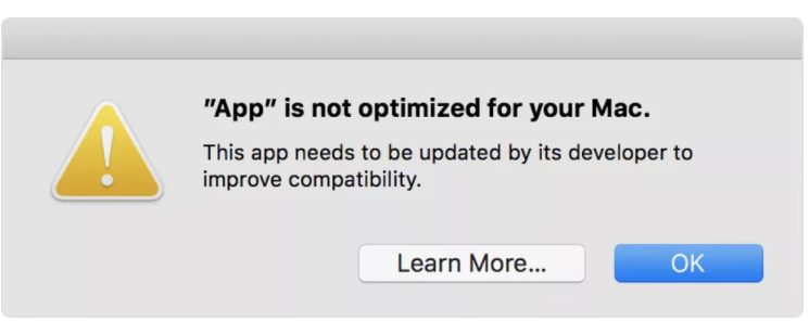 Apple начинает предупреждать пользователей macOS о несовместимости с 32-битными приложениями
